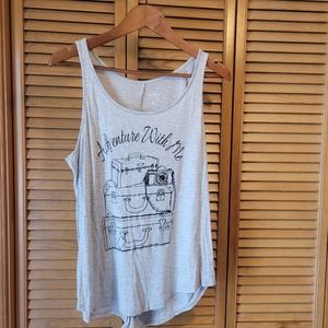 Adventure with Me Grey & Black Cami Soho by New York & Co.